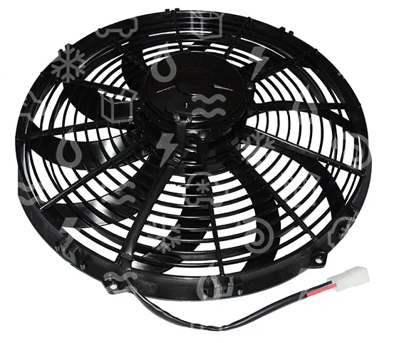 ventilátor SPAL univerzální sací průměr 350 mm - 10 lopatek, 12V, VA08-AP71/LL-53A, 3160 m3/h